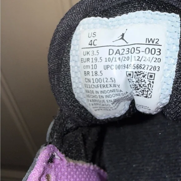 Nike Air Jordan 3 Retro SE (TD) Black/White/Green DA2305-003 US Toddler Size 4c - Picture 7 of 8